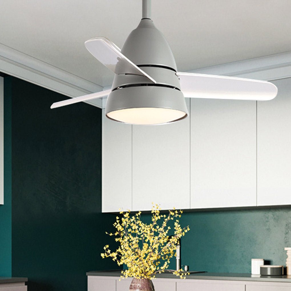 Modern Upgrade 3 Color Adjustable Light Ceiling Fan Ultra Silent For Kids Room