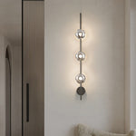 Modern Linear LED Wall Sconce with Pleated Glass Shade