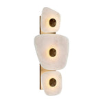 Italian Minimalist Copper Wall Sconce with Natural Marble Shade