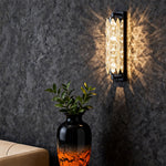 Crystal Geometric Wall Sconce in Tinted Stainless Steel