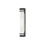 Modern Outdoor Linear Wall Light in Sand Brown Stainless Steel with Marble Shade