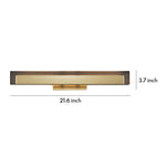 French Retro Wall Picture Light in Iron and Copper for Art Illumination