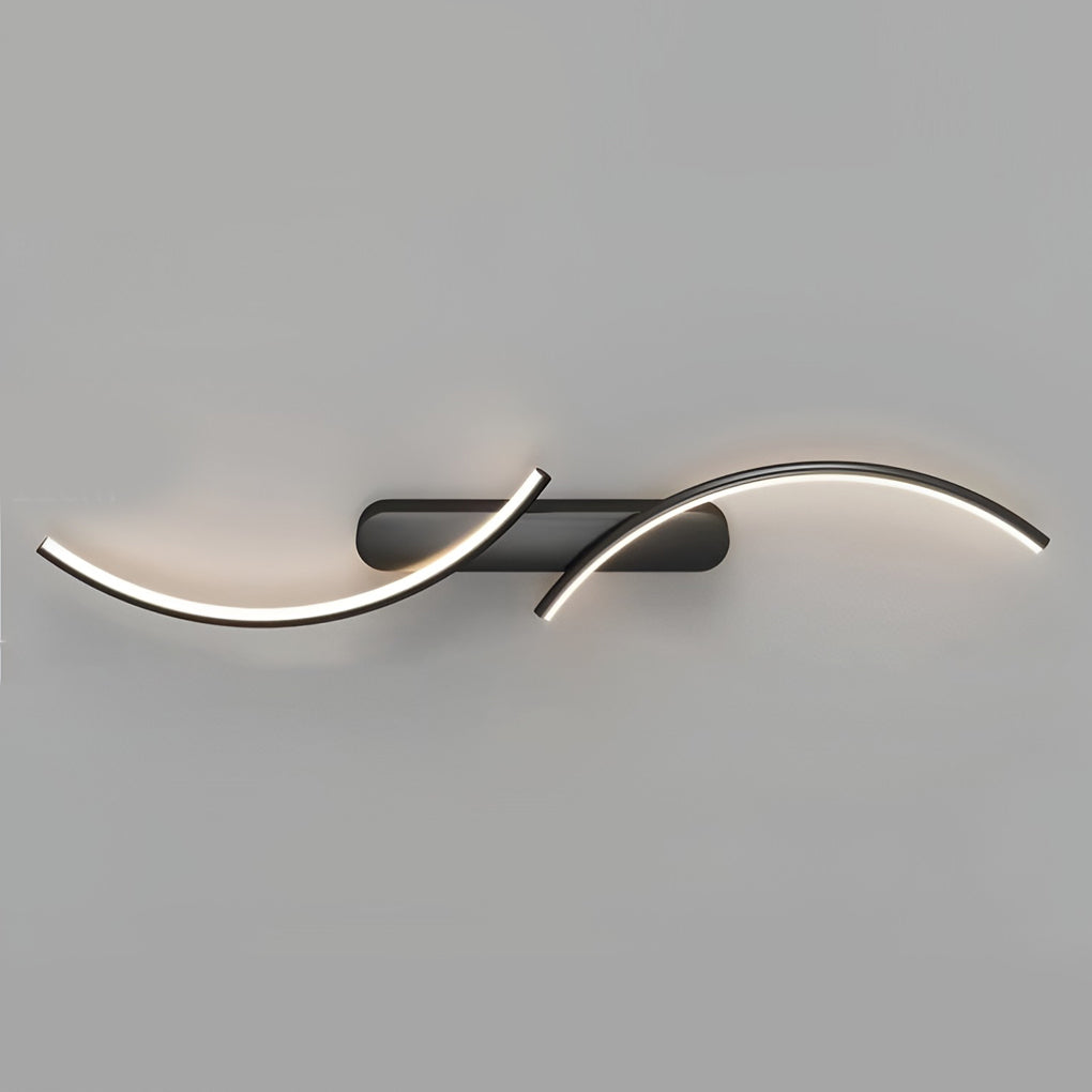 Sculptural S-Shape LED Wall Sconce with Three Color Temperatures