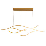 Modern Kitchen Lighting Bundle with Linear Chandelier, Crystal Pendants & Under Cabinet LED Light