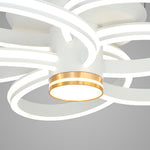 White Ceiling Fan with Integrated LED Light – Modern Nordic Design