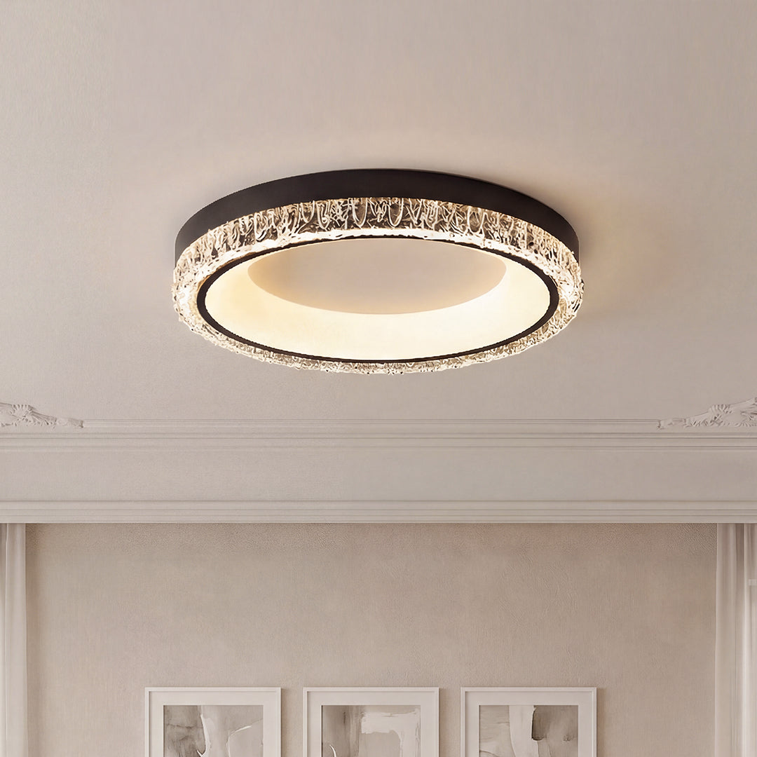 Italian Minimalist LED Flush Mount Ceiling Light in White