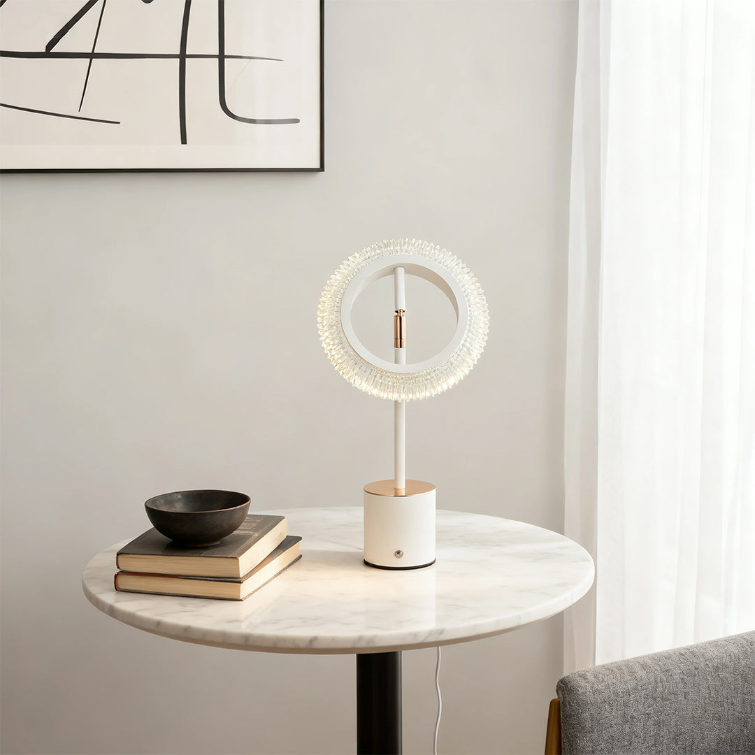 Ring Table Lamp – Modern Minimalist Touch Rechargeable LED Desk Light