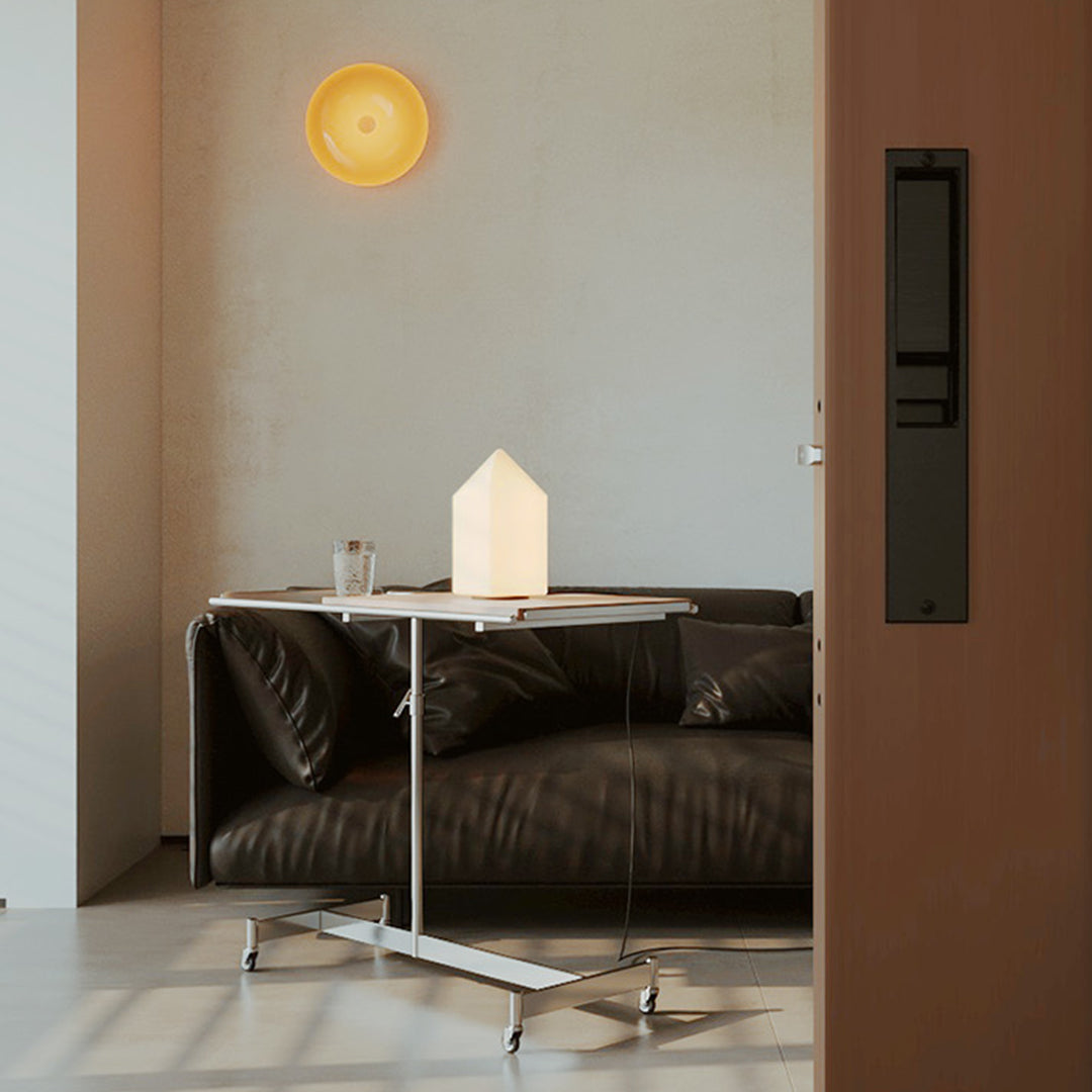 Lumina White Glass Table Lamp — Warm Ambient LED Night Light