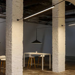 Nordic Minimalist Linear Pendant Light with Adjustable Height
