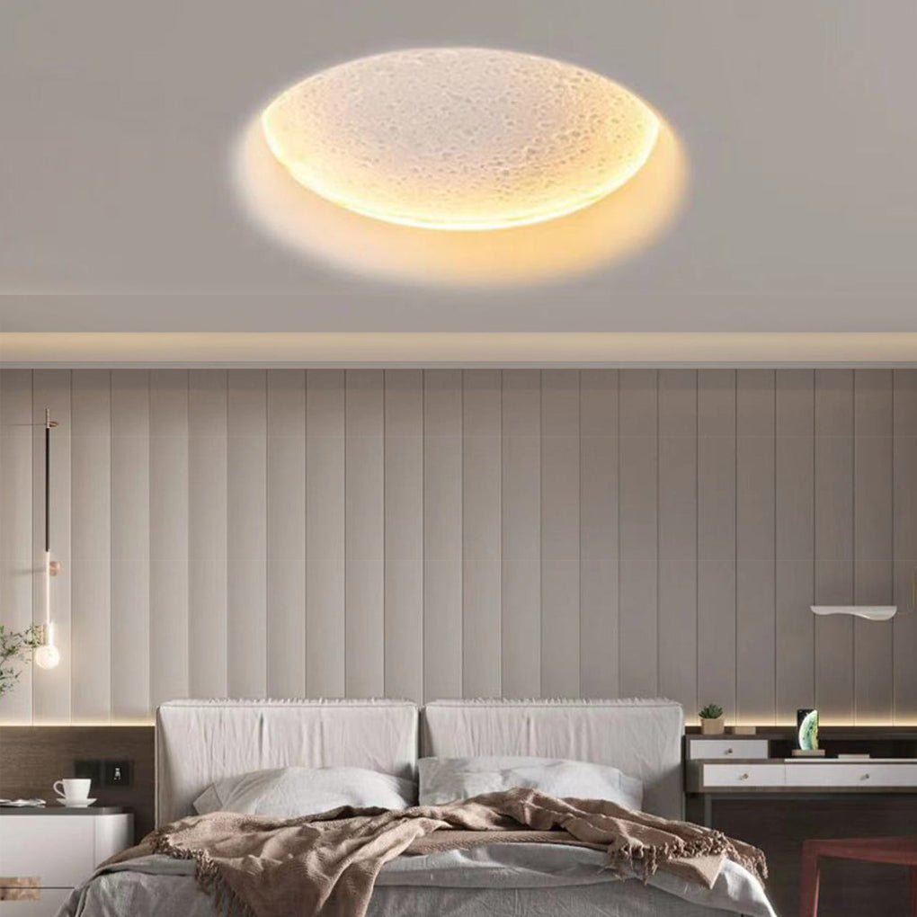 Moon Like Plaster Led Embedded Wall Light Anti Glare For Background Wall