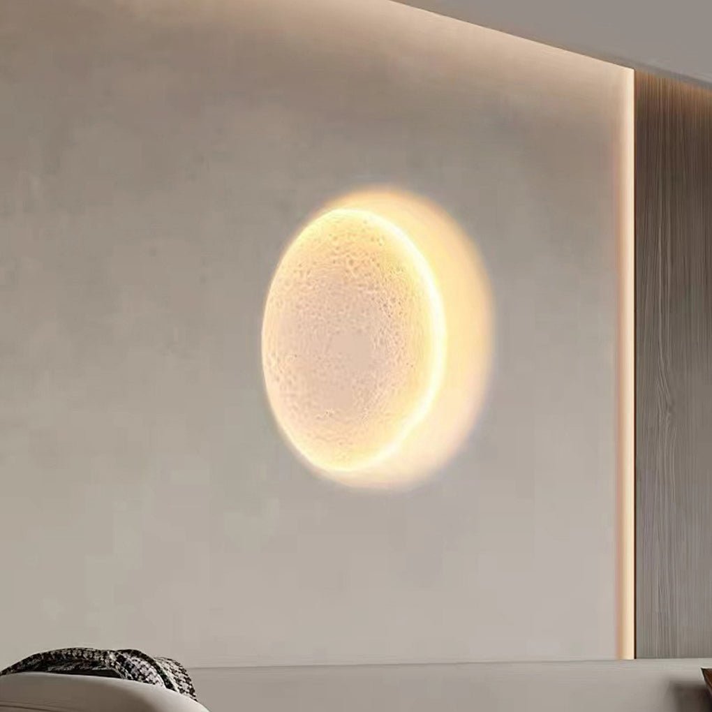 Moon Like Plaster Led Embedded Wall Light Anti Glare For Background Wall