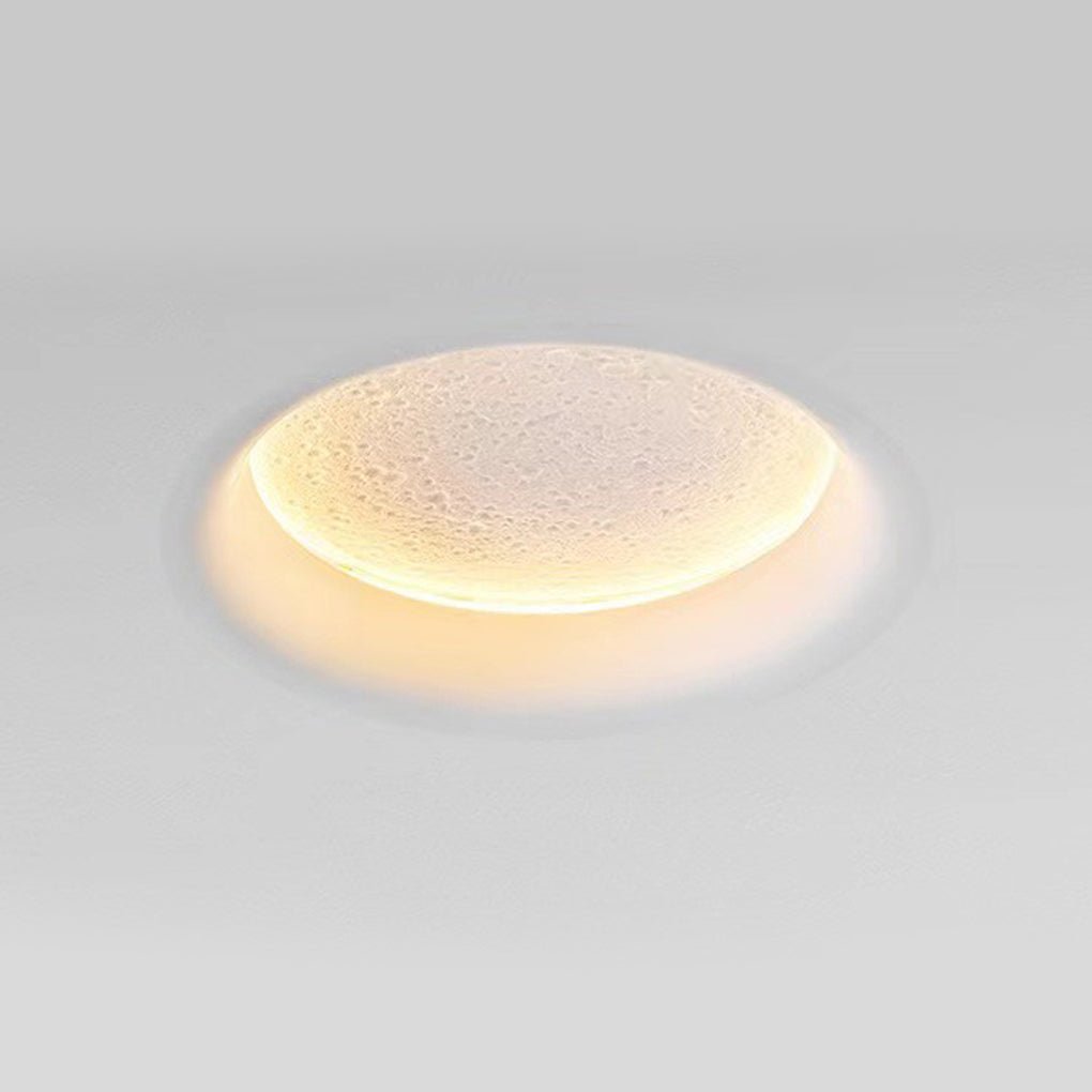 Moon Like Plaster Led Embedded Wall Light Anti Glare For Background Wall