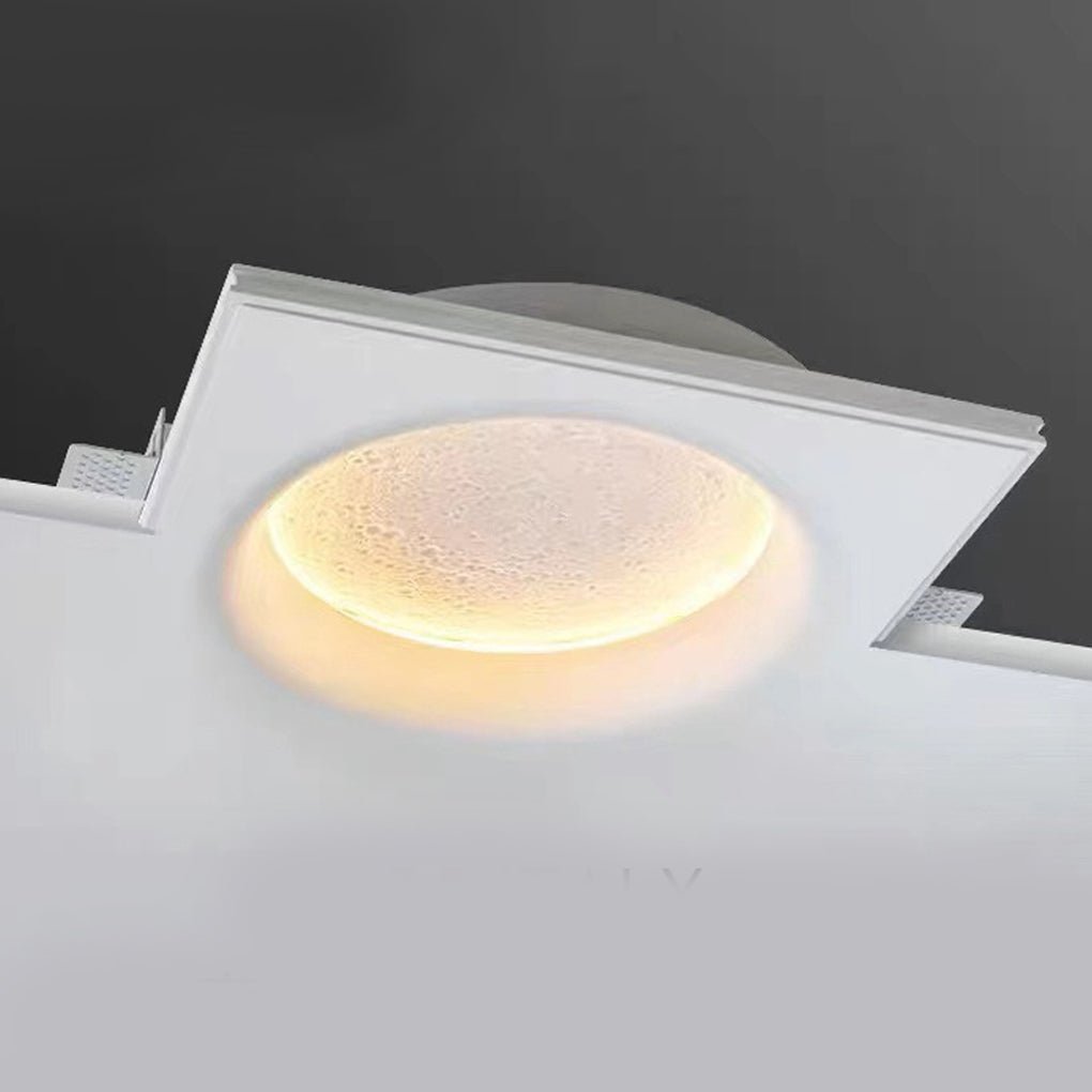 Moon Like Plaster Led Embedded Wall Light Anti Glare For Background Wall
