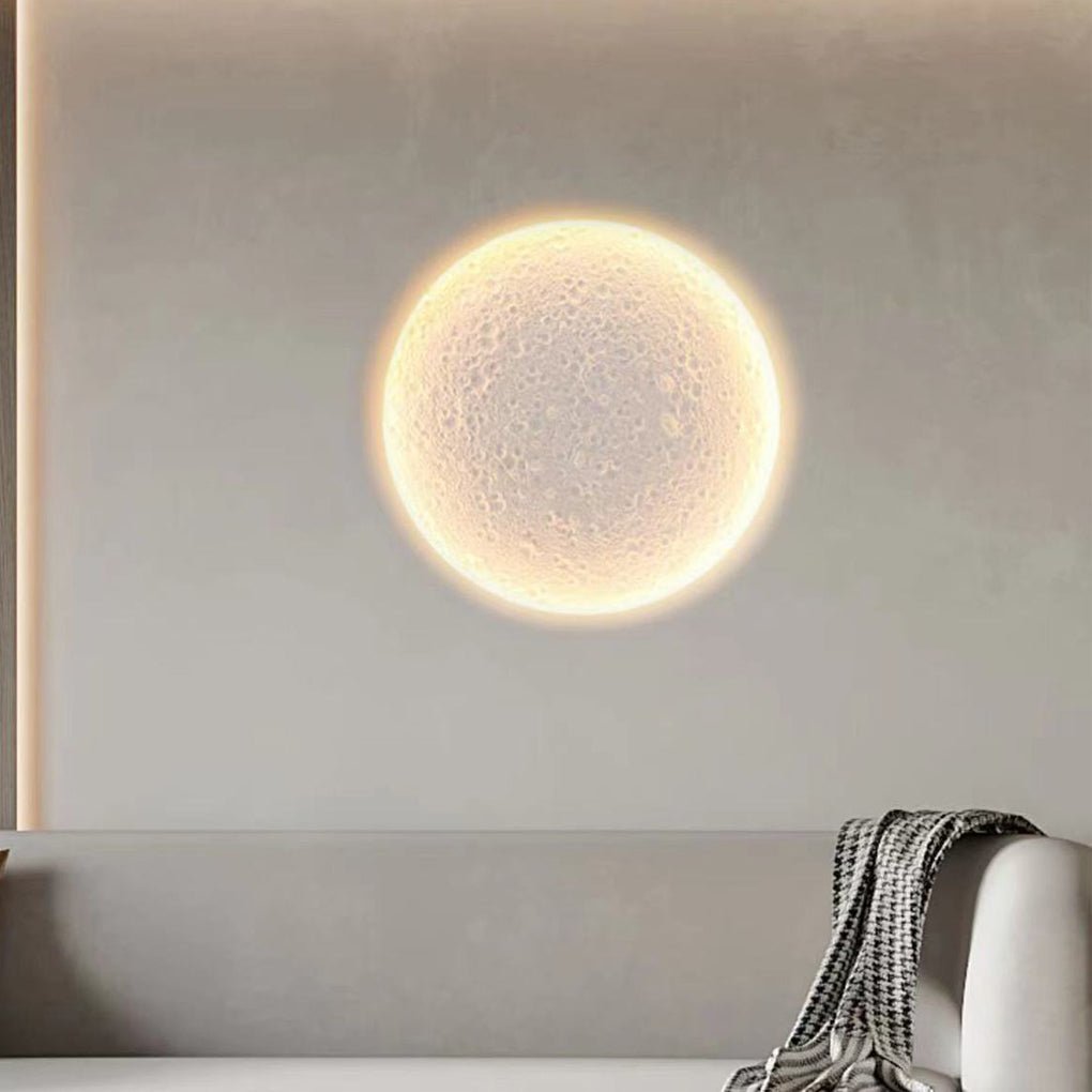 Moon Like Plaster Led Embedded Wall Light Anti Glare For Background Wall