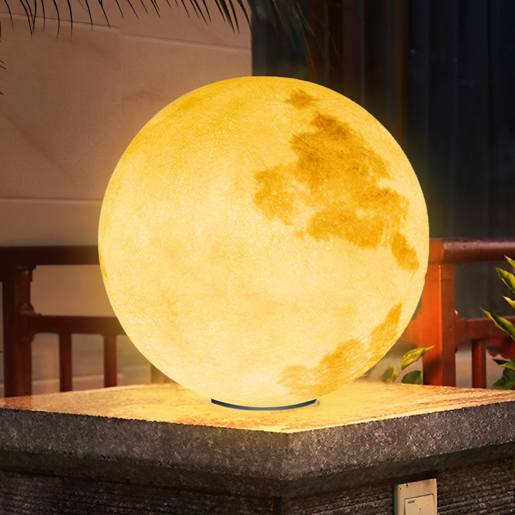 Lunar Glow Outdoor Pier-Mount Post Light – Modern LED Pillar Lamp for Courtyard & Garden