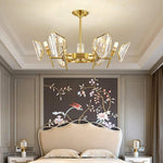 Lumière Ring Crystal Chandelier in Gold Brass – Modern Ceiling Light