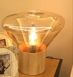 Bois Table Lamp – Handcrafted Wood & Blown Glass Designer Lamp