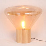 Bois Table Lamp – Handcrafted Wood & Blown Glass Designer Lamp