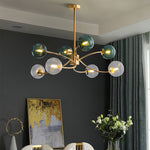 Aurelia Six-Light Clear Glass Flush Mount Ceiling Light in Champagne Gold