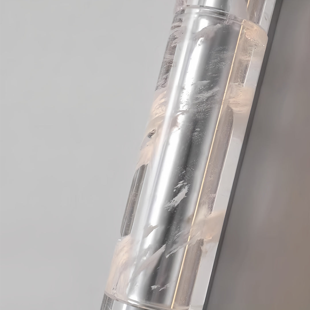 Lumière Crystal LED Wall Sconce — Modern Chrome Metal Art Light