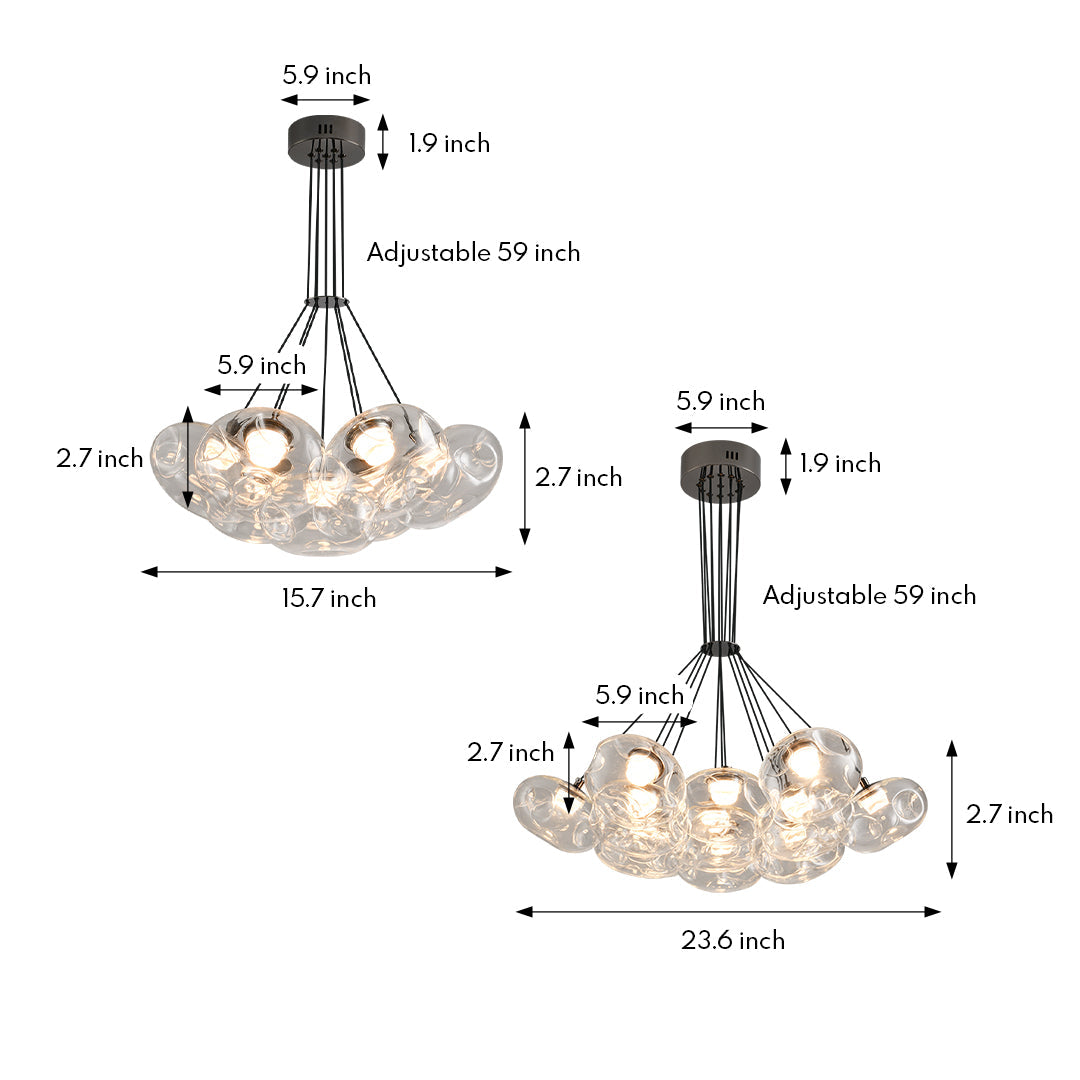 Starry Sky LED Chandelier — Modern Multi-Light Pendant for Living Spaces