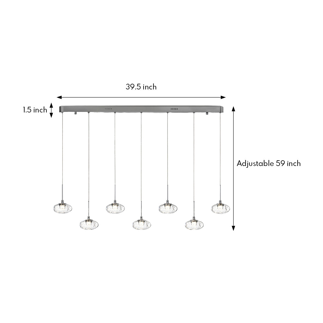 Aurelia LED Pendant Light – Italian Minimalist Seven-Light Chandelier