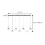 Aurelia LED Pendant Light – Italian Minimalist Seven-Light Chandelier