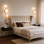 Nordic Glass Wall Sconce with Adjustable LED Light, 2 or 3 Heads