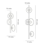 Nordic Glass Wall Sconce with Adjustable LED Light, 2 or 3 Heads