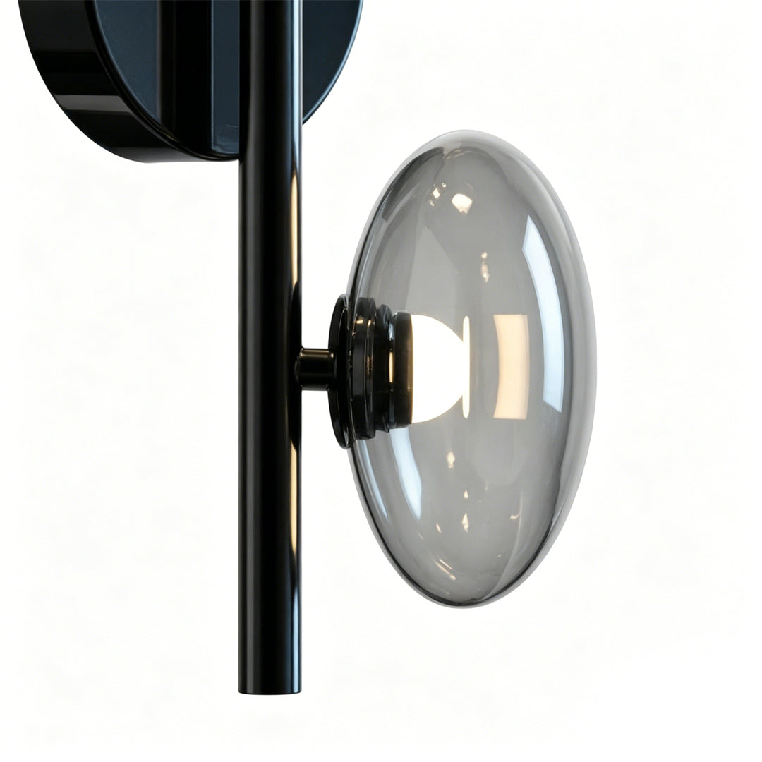 Nordic Glass Wall Sconce with Adjustable LED Light, 2 or 3 Heads