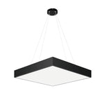 Modern Black Multi-Diamond LED Chandelier with Adjustable Hanging Chain