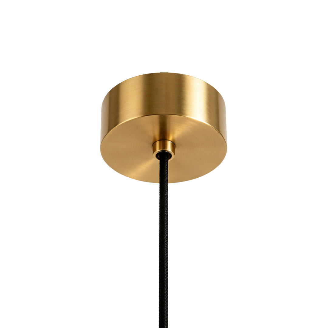 Artisan Colored Glass Multi-Pendant Ceiling Light in Brass