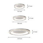 Italian Minimalist LED Flush Mount Ceiling Light in White