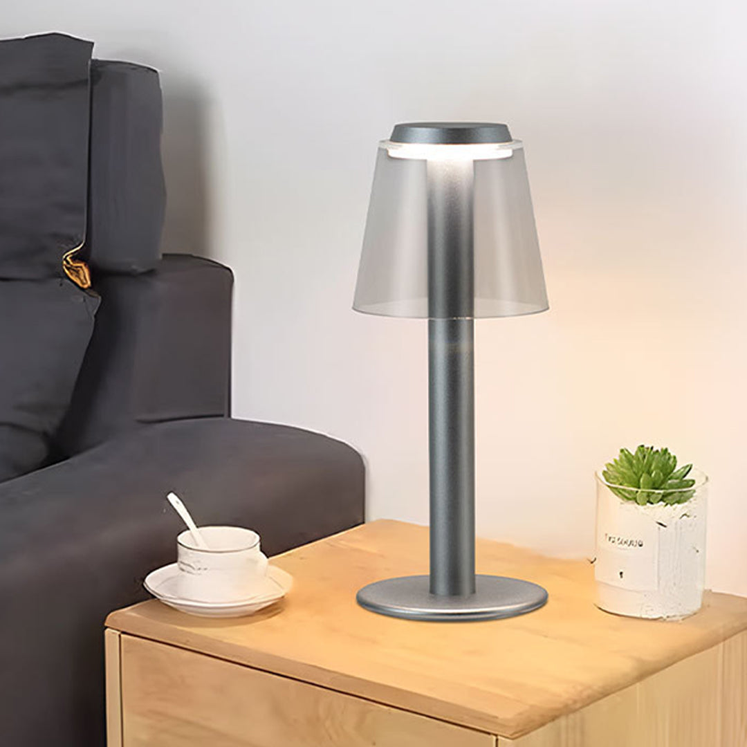 Lumina Adjustable LED Table Lamp in Aluminum and Acrylic