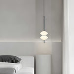 Modern LED Pendant Light for Bedside and Dining Room, Minimalist Glass and Aluminum Hanging Lamp