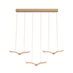 Aurelia Gull Pendant Light — Nordic LED Ceiling Lamp in Rose Gold