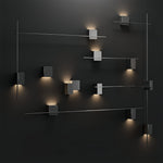 Modern Minimalist Rectangular LED Wall Sconce Set for Bedroom and Living Room