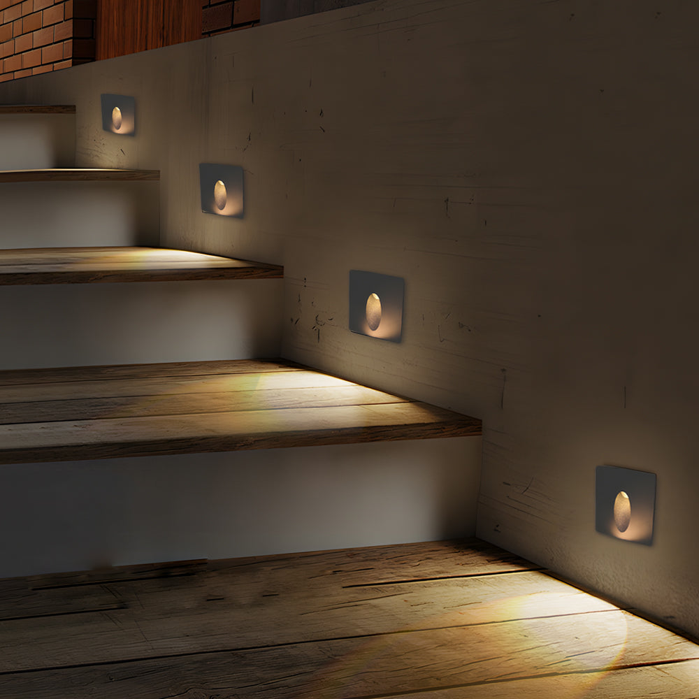 Recessed Oval LED Step Light in Die-Cast Aluminum, Waterproof Architectural Luminaire