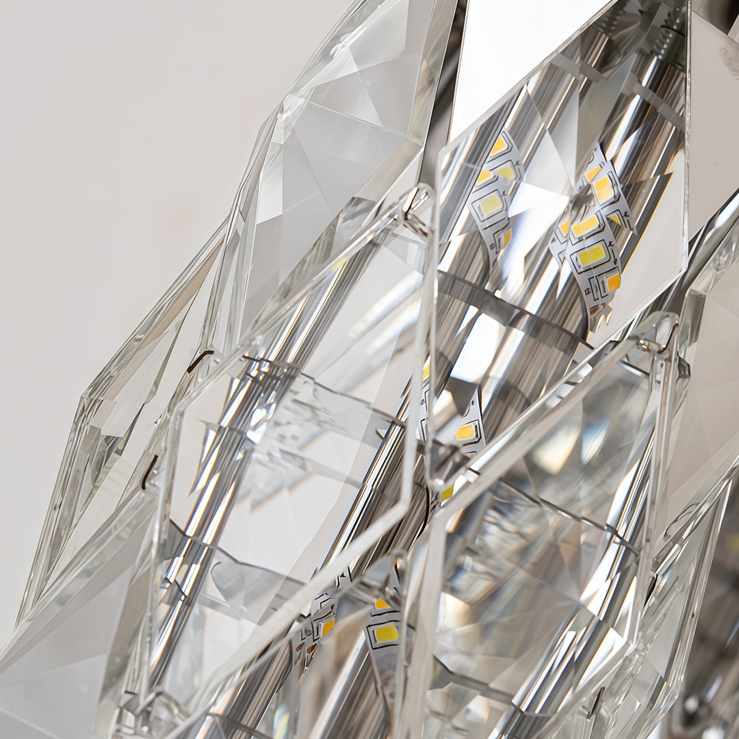 Crystal Geometric Wall Sconce in Tinted Stainless Steel