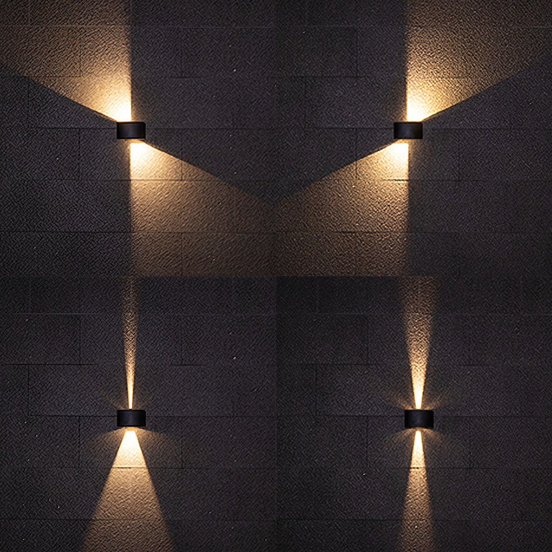 Luma Outdoor Up Down Wall Light – Minimalist LED Sconce in Black