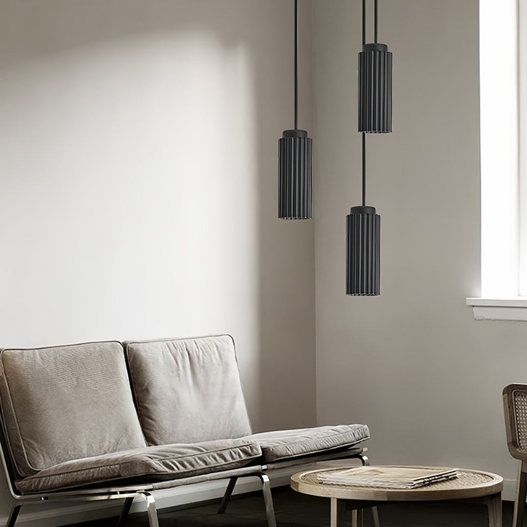 Nordic Minimalist Iron Pendant Light with Adjustable Cord, GU10