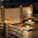 Modern Stainless Steel Square Post Lights for Courtyard and Garden