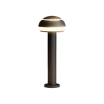 Mushroom Path Light Minimalist Dome Landscape Bollard in Black