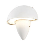 Mushroom Wall Sconce in Aluminum with Clear Glass Shade, IP65 Waterproof LED