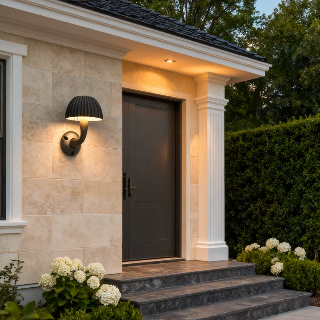 Mushroom Outdoor Wall Light – Modern Minimalist Waterproof Sconce