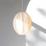 Nordic Vintage Fabric Shade Pendant Light with Metal Accents