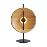 Modern Wood Table Lamp with Warm LED Light for Bedroom and Living Room