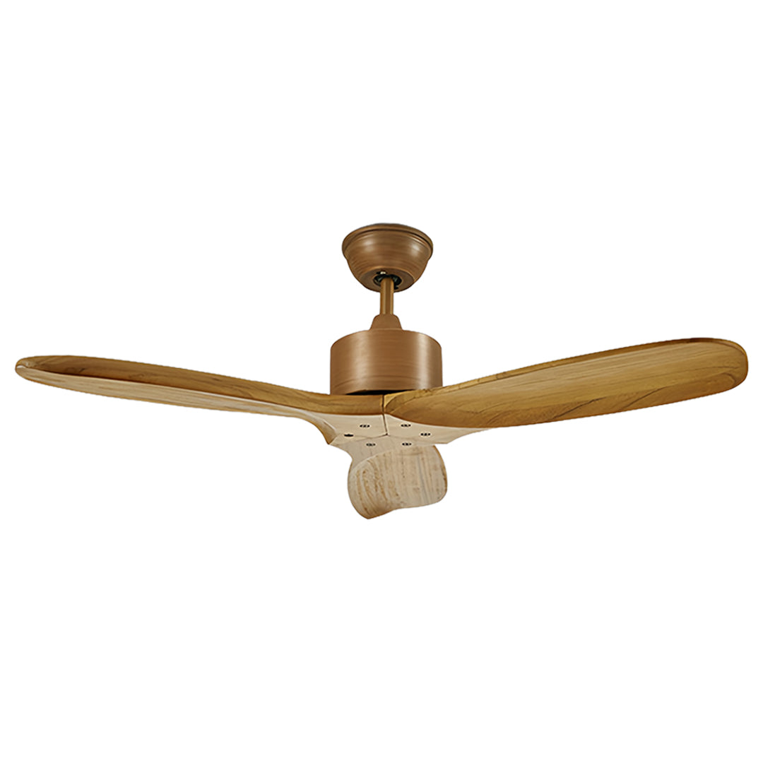 Modern Wood Ceiling Fan with LED Light – 3-Blade Fandelier for Living Spaces