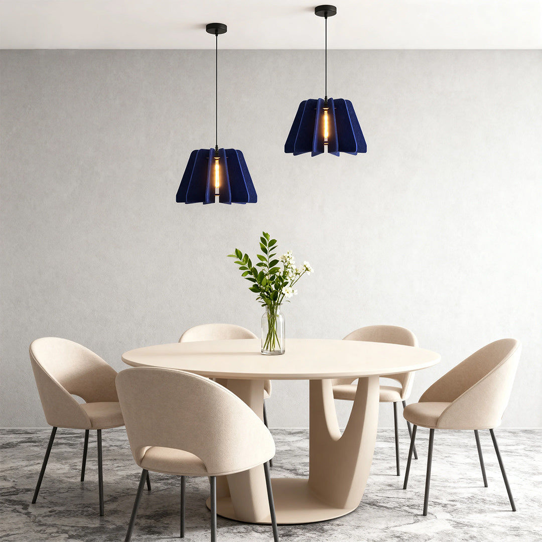 Acoustic Felt Pendant Light with Iron Frame, Modern Single Ceiling Lamp