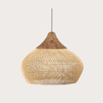 Vintage Rattan Woven Chandelier